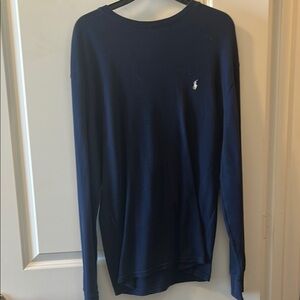 Polo by Ralph Lauren Blue Crewneck Sweater with Signature Logo